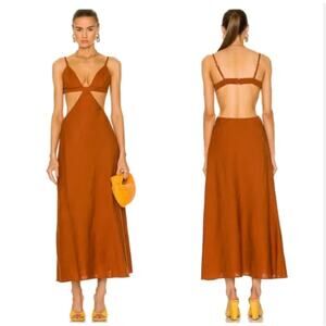 New Cult Gaia Selah Dress in Amber XL